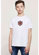 Resim Hglogo Baskılı Unisex Çocuk Beyaz T-Shirt 