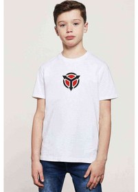 Resim Hglogo Baskılı Unisex Çocuk Beyaz T-Shirt 