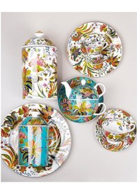 Resim Lucky Art Yvette 6 Lı Kahve Fincanı Çok Renkli 