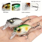 Resim 1 adet Premium Crankbait Balıkçılık Yemi - Levrek, Alabalık ve Daha Fazlası İçin İdeal - Dayanıklı ABS Malzeme - Tatlısu ve Tuzlu Su Balıkçılığı İçin Mükemmel 
