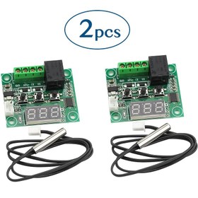Resim 2 adet W1209 Kılıflı 12V DC Dijital Sıcaklık Kontrol Cihazı Kartı Mikro Dijital Termostat -50-110°C Elektronik Sıcaklık Kontrol Modülü Anahtarı ile 10A Tek Kanallı Röle 