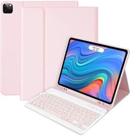 Resim m.tk moveteck iPad Air 13 inç M2 Çip 2024 ile Uyumlu Bluetooth Klavyeli Kılıf, Pembe 
