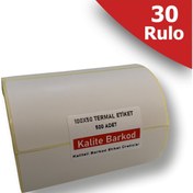 Resim Kalite Barkod 100x50 Termal Etiket 30 Rulo Barkod Etiketi 