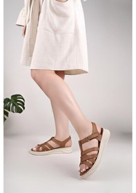 Resim Nesilshoes Nesil Shoes Bell 25159 Taba Anatomik Kadın Sandalet 