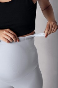 Resim Ayarlanabilir Yüksek Bel Esnek Toparlayıcı Diz Altı Kapri Hamile Tayt T08 - Antrasit / XS 