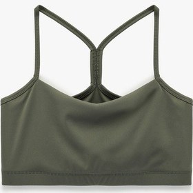 Resim Koton Çapraz Sırt Askılı Kaplı Slim Fit Sporcu Sütyeni Haki 6wak30191nk Haki 