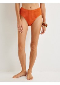 Resim Koton Dokulu Yüksek Bel Bikini Altı Turuncu 4sak00129mm 
