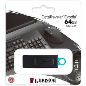 Resim 64GB USB3.2 DTX/64GB Exodia MAVİ KINGSTON 