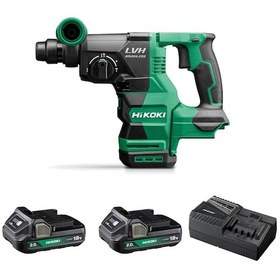 Resim Hikoki DH1826DA-2.0 18V/2.0AH 26 MM 3.2j SDS Plus Kömürsüz Şarjlı Kırıcı Delici Matkap 