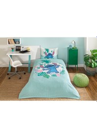 Resim Özdilek Stitch Summer Tek Kişilik Disney Lisanslı Lastikli Çarşaf Çocuk Nevresim Takımı Mint 