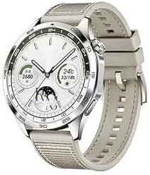 Resim Samsung Galaxy Watch 6 Seri 40-43-44-47 mm İle Uyumlu Dikiş Desenli 20 mm Jazzy Spor Kordon Krem 