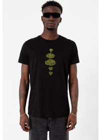 Resim Beyblade Pieces Green Siyah Erkek Tshirt 001 