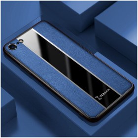 Resim Dara Aksesuar Apple Iphone 7 Uyumlu Kılıf Zebana Premium Deri Kılıf Mavi 