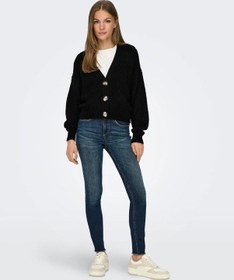 Resim Jdy Jdyjusty L/s Short Cardigan Knt Noos Kadın Hırka 15200418 Siyah 