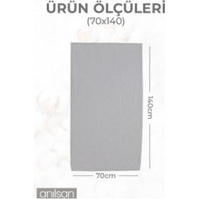 Resim 6'lı Gri Banyo Havlusu - 70x140 Cm, 490 Gr, %100pamuk, Spa Ve Otel Havlusu, Günlük Kullanıma Uygun Gri 