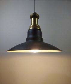 Resim Mylights Metal Siyah Içi Beyaz Vintage Sarkıt Bronz Askılı 