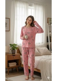 Resim Kadın Pijama Takımı Pembe 