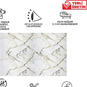 Resim Tink Kendinden Yapışkanlı Sarı Çizgili Desenli Pvc Panel 41X62 cm (4 Adet) 1 M² 