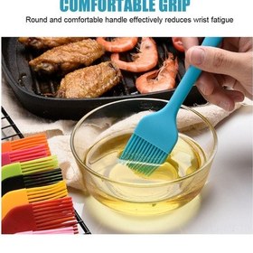 Resim Mufunye Yemek Kalitesi Silikon Yağlı Fırça - Isıya Dayanıklı, Etkili Dağıtım, Çeşitli Mutfak Kulları İçin Yeşil Çok Renkli 