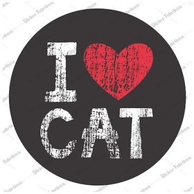 Resim I Love Cat Sticker 00274 