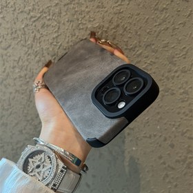 Resim iPhone 15/14/13/12/11 Pro Max için 2024 Moda Kılıfı - Hakiki Deri Tam Lens Koruma Kapağı 