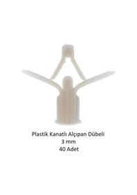 Resim Plastik Kanatlı Alçıpan Dübeli 3 Mm, 40 Adet 