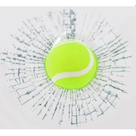 Resim Tenis Toplu 3 Boyutlu Kırık Cam Sticker 