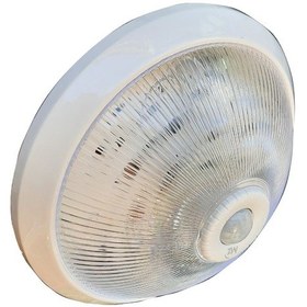 Resim Hareket Sensörlü Tavan Armatürü 360 Derece E27 Duylu Metal Gövde Beyaz 