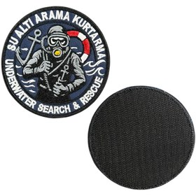 Resim Ex Patch Sualtı Arama Kurtarma Nakış Peç Patch - 9 cm 