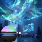 Resim WeBeqer Star Aurora Gece Lambası Projektörü - USB Güçlü Ayarlanabilir LED, Ayarlanabilir Parlaklık ve Renk Sıcaklığı, Kuzey Işıkları Etkisi, Uzaktan Kumanda, Pil Gerektirmez Yatak Odası, Oturma Odası, Masa, Aurora Işık Projektörü, Masa Dekoru, Kuzey Işıkları Gösterimi, Plastik Yapı 