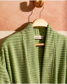 Resim Madame Coco Carla Kimono Unisex Bornoz Set Born0000000022haki 