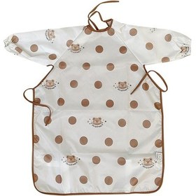 Resim Suntek Uzun Kollu Bebek Önlüğü 6 - 36 Ay Beyaz - Kahverengi 