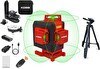 Resim Kobb KBL35GTP Profesyonel Li-ion Şarjlı 4X360⁰ Otomatik Hizalamalı Yeşil Çapraz Çizgi Lazer Distomat - Tripod 