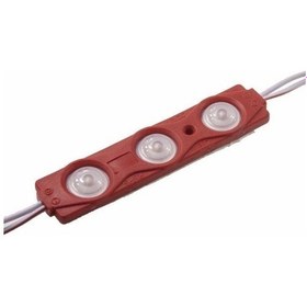 Resim 12 Volt 1.2 Watt 3’lü Mercekli 2835 Modül Led Kırmızı - 10 Adet 