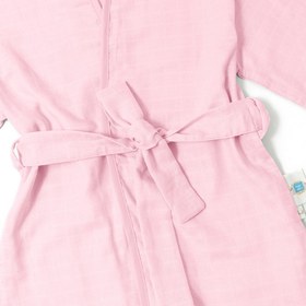 Resim Müslin Çocuk Kimono Bornoz - Innocent Pink - 4 Yaş 