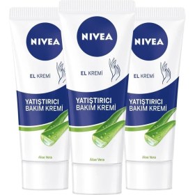 Resim TeknoKapsül Yatıştırıcı El Bakım Kremi Aloe 75ML, Nemlendirici, Yumuşak Cilt, Hızlı Emilir, X3 Adet 