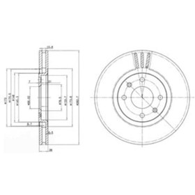 Resim Peugeot 406 3.0 V6 2000-2004 Delphi Ön Fren Diski 2 Adet 