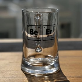 Resim The Lucid Lab Beer - Element / Yazılı Paşabahçe Kulplu Bira Bardağı - 500 cc 