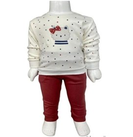 Resim Puanlı Desenli 2li Alt Üst Bebek Takımı 24 Ay -36 Ay Arası Ekru 