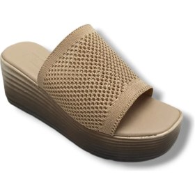 Resim Efsun 3005-26 Triko Anatomik Dolgu Topuk Kadın Terlik 
