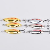 Resim 1 Adet Balık Yemi, 10g 15g20 Altın ve Gümüş, Tatlısu & Tuzlu Su Avı için Üç Çengelli Metal Dönerlerle Birlikte Olta Malzemeleri Paketi Ağır Oltalama Kaşeksi Kelebek Karides İmitasyonu Reflective Lure Precisioncrafted Spoon Highquality Treble Fishing Accessories Outdoor Adventurers Sport Fishermen 
