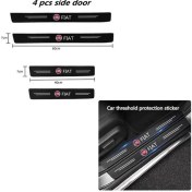 Resim ORCO ELEKTRIC ( 4xadet ) 1 Set Karbon Fiber Deri Çıkartma Kapı Eşiği Şeridi Fıat 