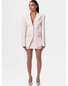 Resim Aymer American Rag Cie Şık Fitted Blazer 94% Polyester - 6% Spandex, Ithal, Beden Seçenekleriyle 2023 Moda Mont Beyaz 