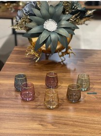 Resim Paşabahçe Lav-304 Renkli Ağzı Yaldızlı 6 Renk Kahve Yanı Su Bardağı , Meşrubat Bardağı , Çeyizlik , Hediyelik Renkli 