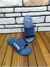 Resim Genel Markalar Kaymaz Taban , Banyo, Deniz, Havuz, Plaj, Günlük,gri, Unısex Terlik - Lacivert 