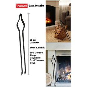 Resim Demir Maşa - Mangal Soba Maşası - Şömine Maşası - Ateş Maşası 55cm Maşa 