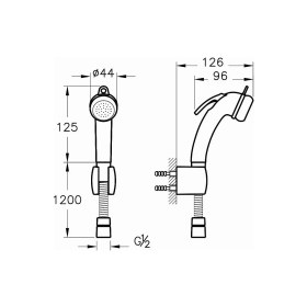 Resim Vitra A45704 Taharet Duşu Krom 
