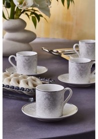 Resim Karaca Feraye 6 Kişilik Kahve Fincan Takımı 90 Ml 