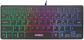 Resim Everest KB-73M MINICO USB Rainbow Aydınlatmalı Q Klavye Slim 