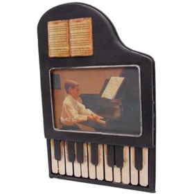 Resim Dekoratif Metal Çerçeve Piyano Temalı 